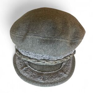 Vintage Aegean Fisherman’s Grey Newsboy Wool Hat Cap size 7 1/8
